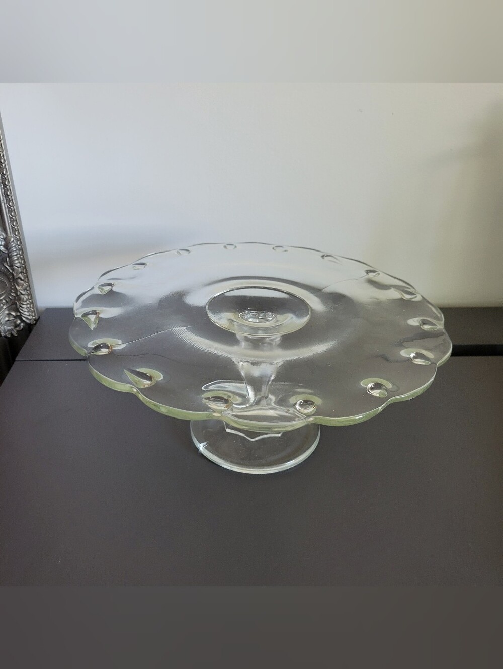 Indiana Glass Tear Drop Pedestal Cake Stand